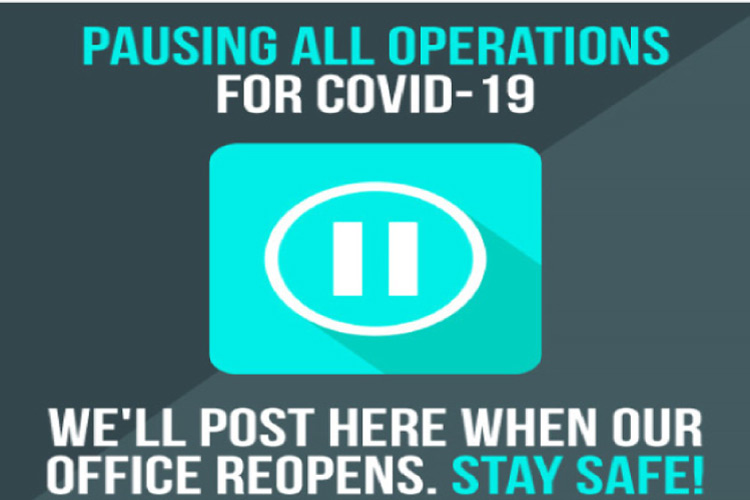 COVID-19 closure notice